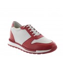 Vorderansicht  Sneaker Sirmione Rot/Weiß | +7cm mehr Körpergröße | Herrenschuhe – Mario Bertulli