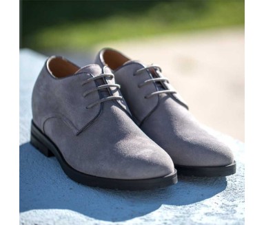 Derby Schuhe mit Erhöhung für Männer | Grau +7cm | Mario Bertulli