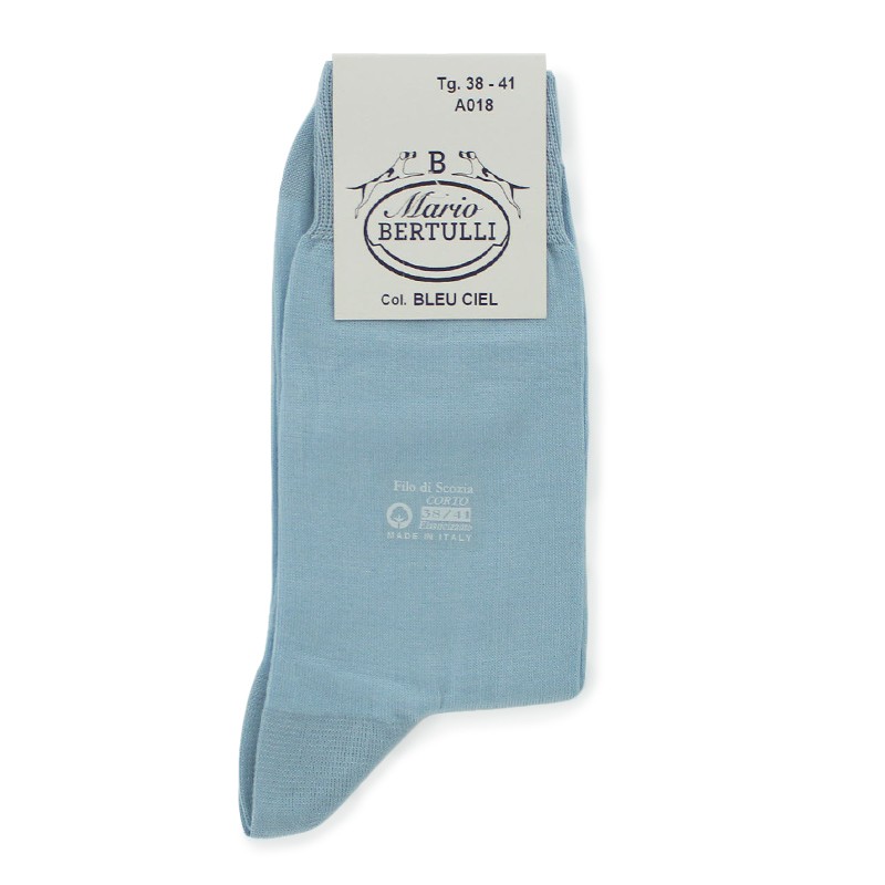 Vorderansicht  Socken Himmelblau | Herrenschuhe – Mario Bertulli