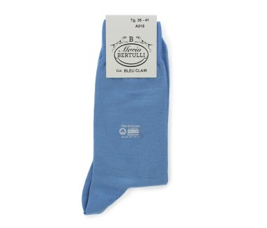 Vorderansicht  Socken Hellblau | Herrenschuhe – Mario Bertulli