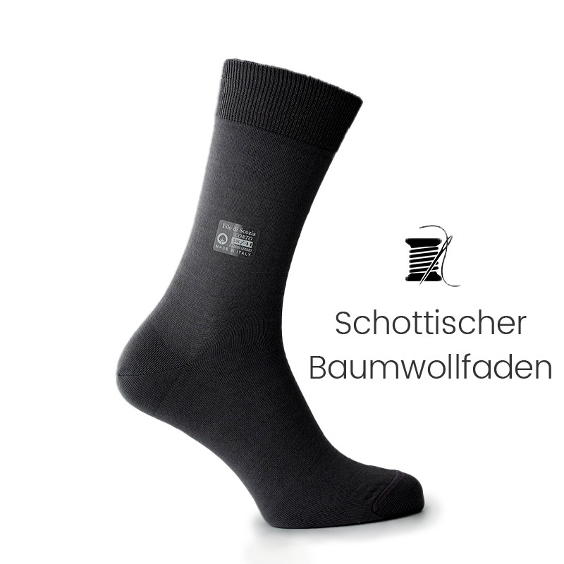 Vorderansicht  Socken Schwarz | Herrenschuhe – Mario Bertulli