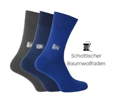 Vorderansicht  Box mit 3 Paar Socken - Marineblau/Anthrazit/Dunkelblau | Herrenschuhe – Mario Bertulli