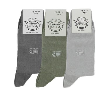 Vorderansicht  Box 3 Paar Socken - Grau/Grün/Hellgrau | Herrenschuhe – Mario Bertulli