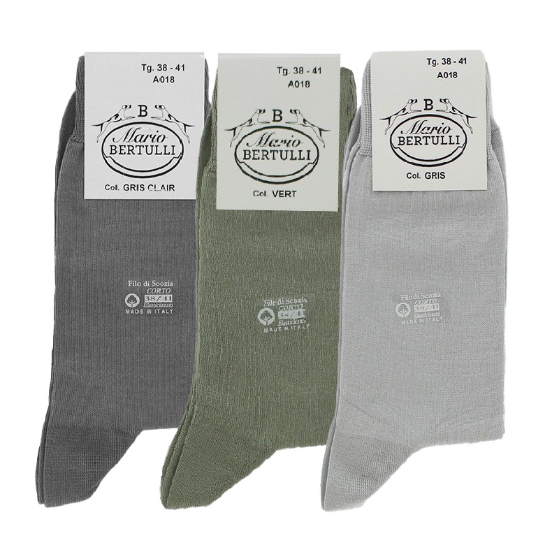 Vorderansicht  Box 3 Paar Socken - Grau/Grün/Hellgrau | Herrenschuhe – Mario Bertulli