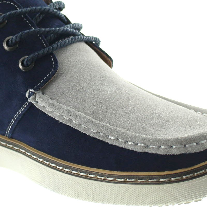Schnürschuh Pistoia Marineblau/grau +5.5cm