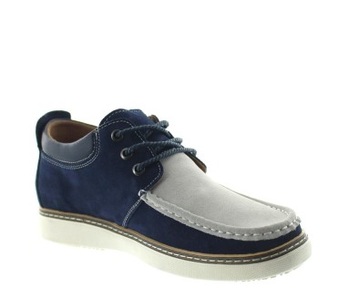 Schnürschuh Pistoia Marineblau/grau +5.5cm