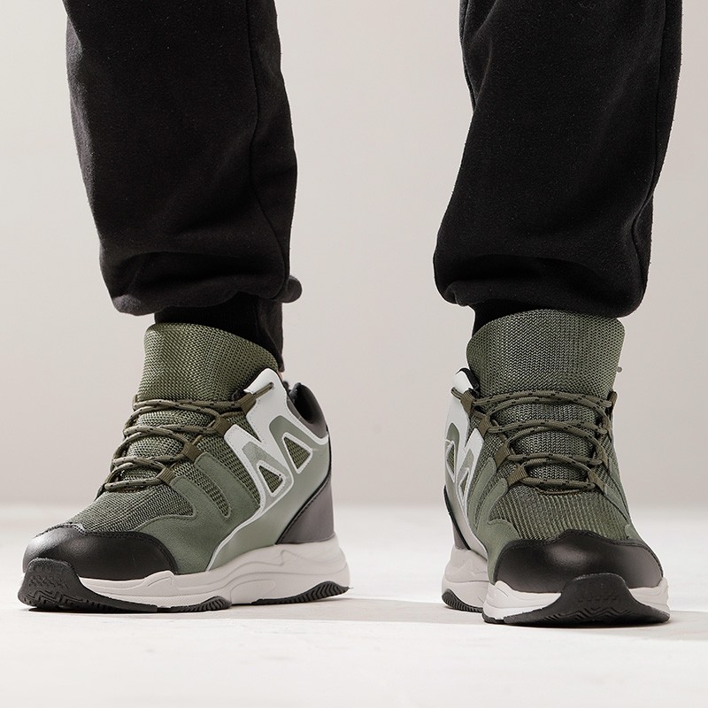 Sportschuhe mit einem integriertem Absatz für Männer | khaki +7cm | Mario Bertulli