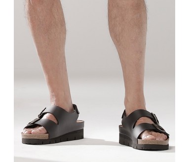 Sandale Riccione Schwarz | +5 cm mehr Körpergröße | Herrenschuhe – Mario Bertulli