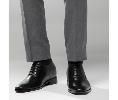 Schnürschuh Melfi Schwarz +7.5cm