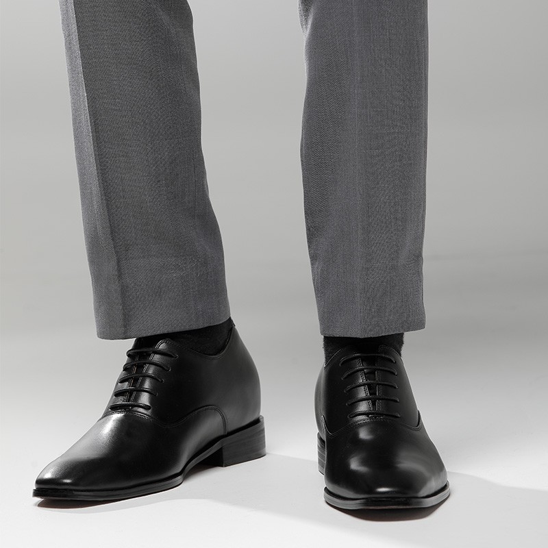 Vorderansicht  Schnürschuh Melfi Schwarz | +7.5cm mehr Körpergröße | Herrenschuhe – Mario Bertulli