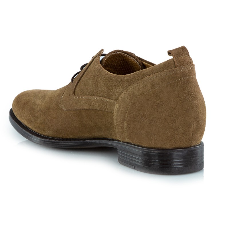 Derby Schuhe mit Erhöhung für Männer tabak + 6,5cm Mario Bertulli