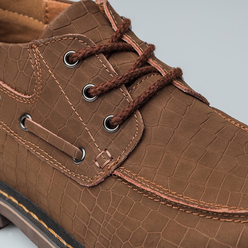 Bootsschuhe mit Absatz für Männer | Braun +6.5cm | Mario Bertulli