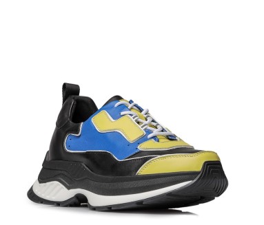 Sneaker Luni Blau/Grün +7cm - Mario Bertulli