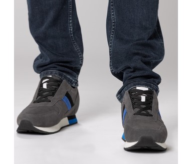 Sportschuhe mit einem integriertem Absatz für Männer | Grau +7cm | Mario Bertulli