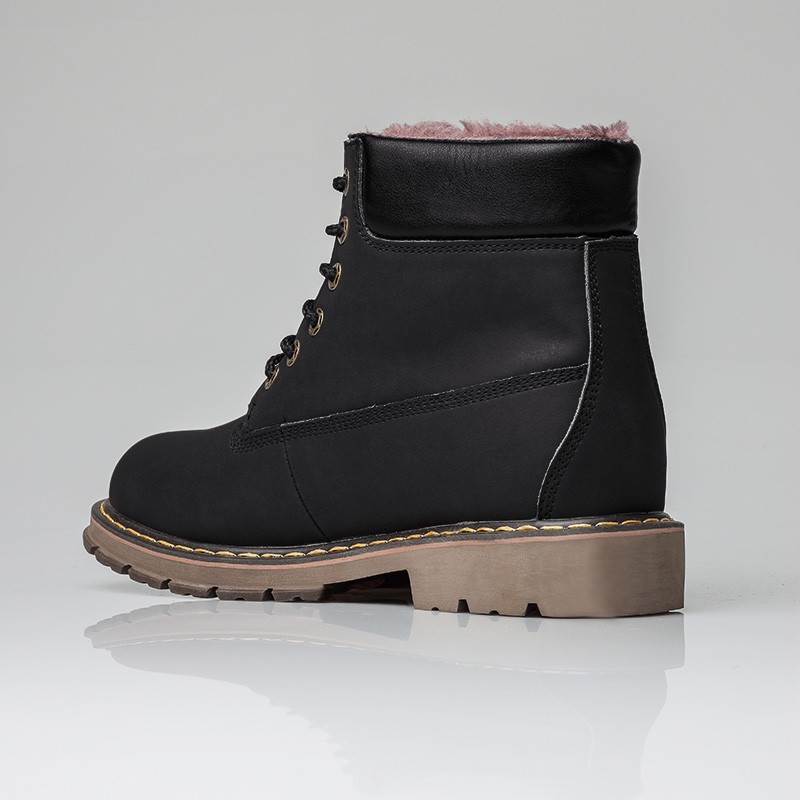 Gefütterter Stiefelette Bormio Schwarz +7.5cm