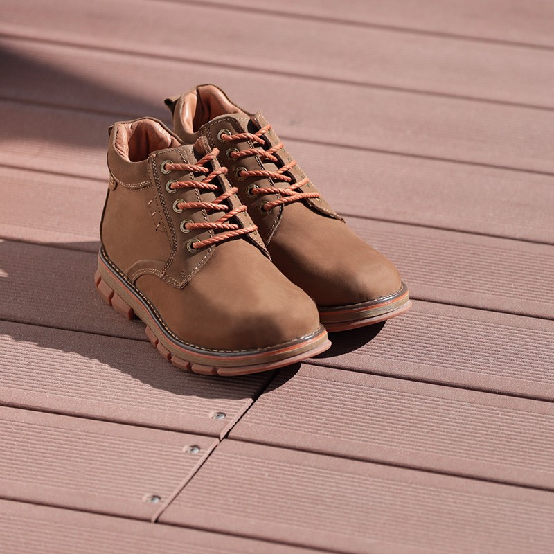 Stiefel Trapani Braun +7cm