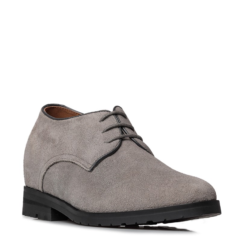 Derby Schuhe mit Erhöhung für Männer | Grau +7cm | Mario Bertulli