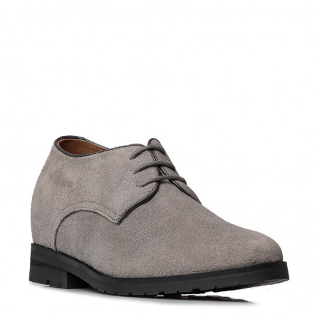 Derby Schuhe mit Erhöhung für Männer | Grau +7cm | Mario Bertulli