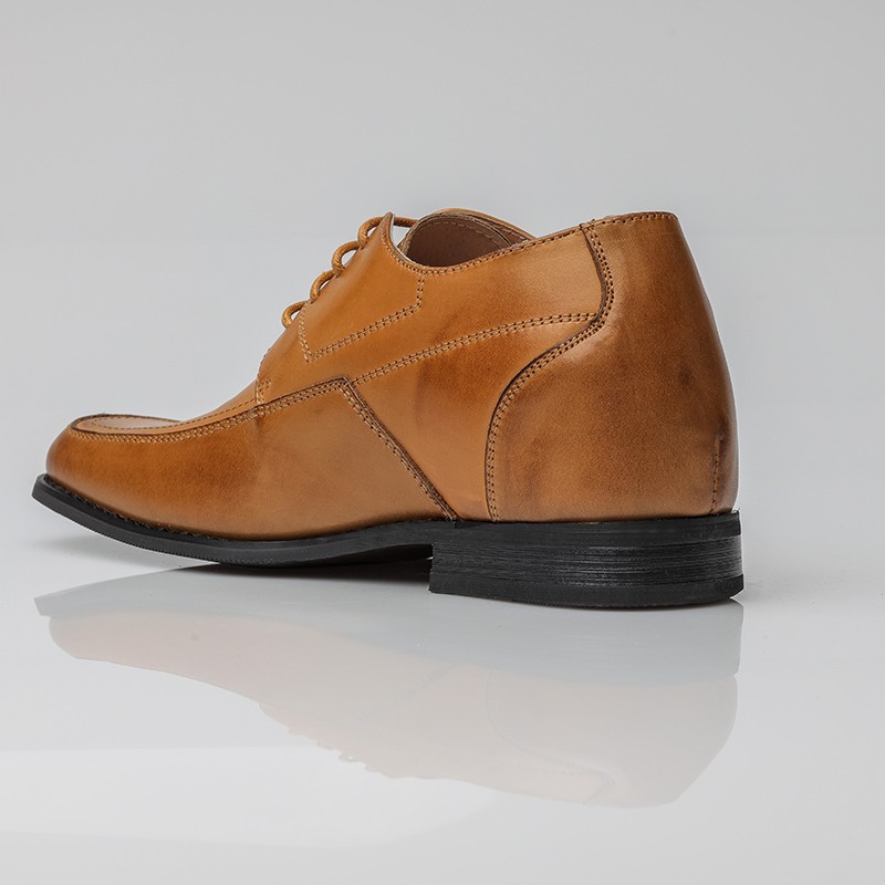 Schnürschuh Brighton Braun +6cm