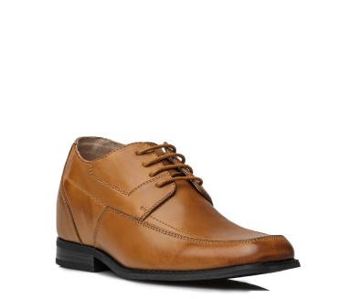 Schnürschuh Brighton Braun +6cm