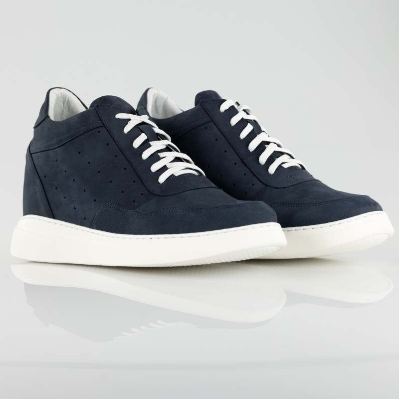 Sneaker mit Absatz Herren | Marineblau +9cm | Mario Bertulli
