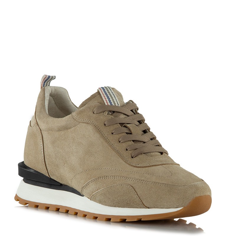 Sportschuhe mit einem integriertem Absatz für Männer | beige +7,5cm | Mario Bertulli