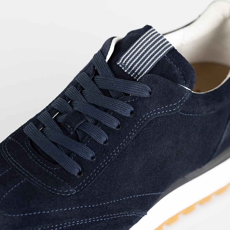 Sportschuhe mit einem integriertem Absatz für Männer | Marineblau +7,5cm | Mario Bertulli