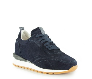 Sportschuhe mit einem integriertem Absatz für Männer | Marineblau +7,5cm | Mario Bertulli