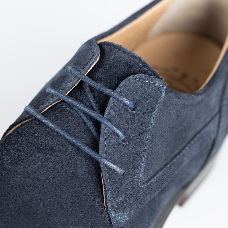 Derby Schuhe mit Erhöhung für Männer | Marineblau + 6,5cm | Mario Bertulli