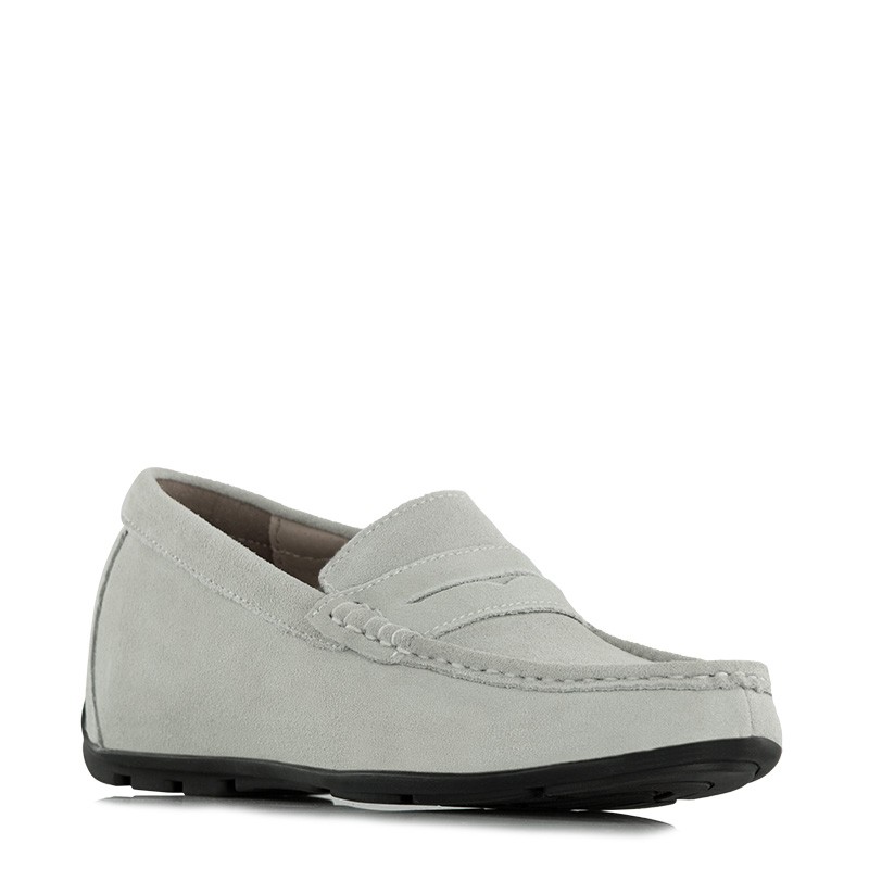 Slipper mit Erhöhung Cagliari Hellgrau +5,5 cm