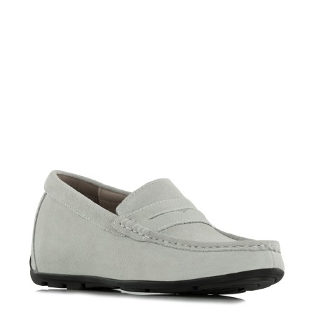 Slipper mit Erhöhung Cagliari Hellgrau +5,5 cm