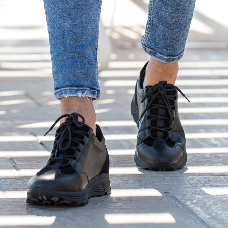 Sneaker Brunico Schwarz +7cm