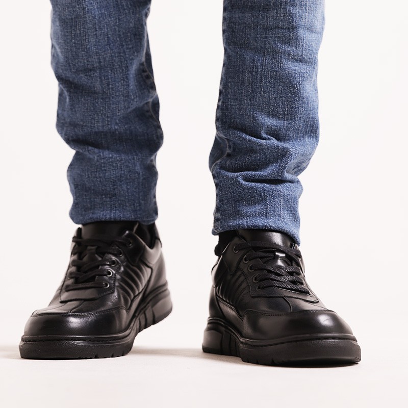 Schnürschuh Pineto Schwarz +7cm