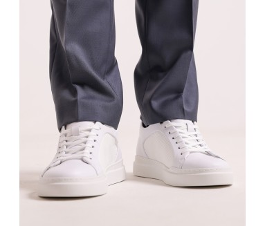 Sneaker mit Absatz Herren | Weiss +6cm | Mario Bertulli