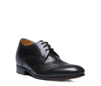 Schnürschuh Burano Schwarz +6cm