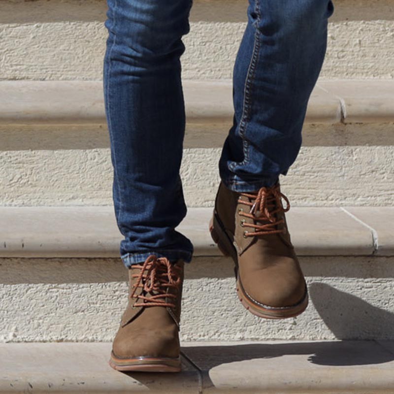 Stiefel Trapani Braun +7cm