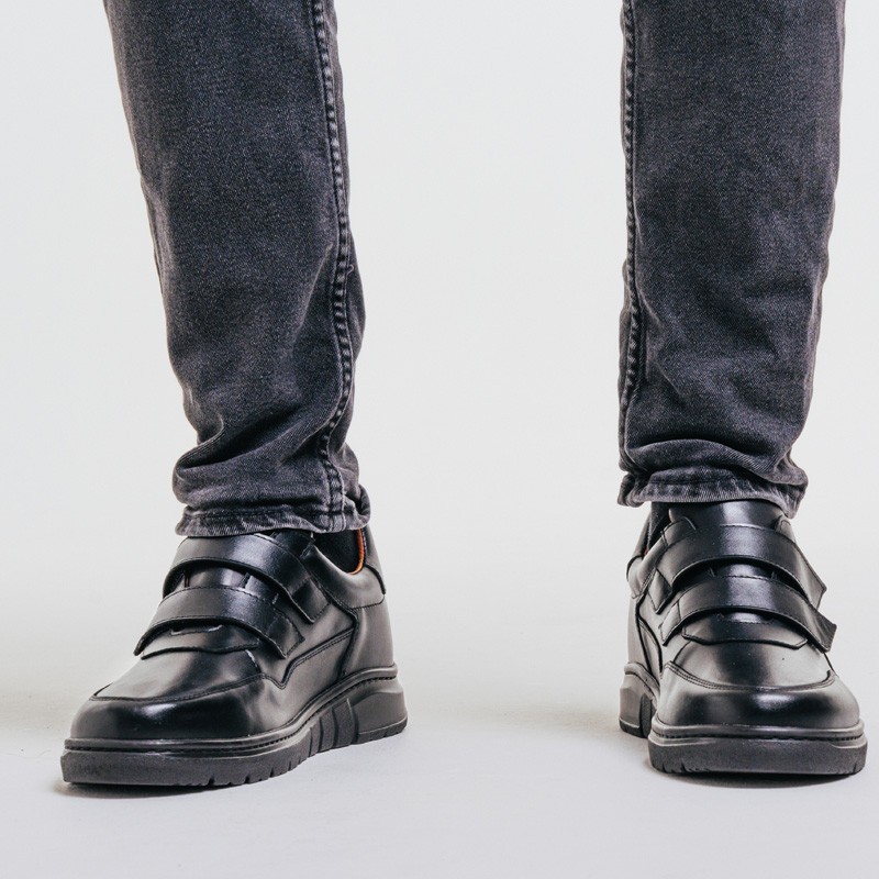 Schnürschuh Vinci Schwarz +7cm