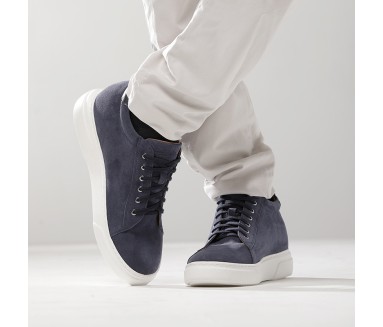 Sneaker mit Erhöhung Brera marine blau +7,5cm