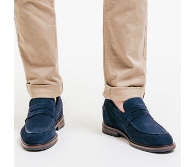 Slipper mit Erhöhung für Männer | Dunkelblau +7,5cm | Mario Bertulli