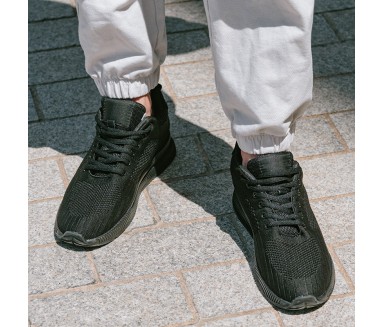 Sportschuhe mit einem integriertem Absatz für Männer | full black +5.5cm | Mario Bertulli