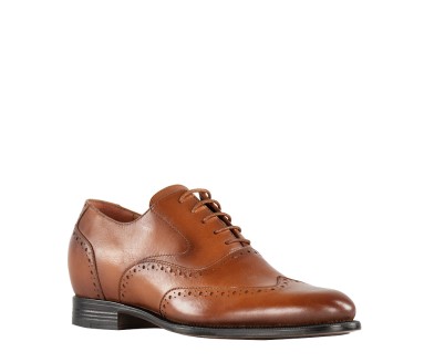 Pavie Erhöhender Oxford-Schuh Zimt +6cm