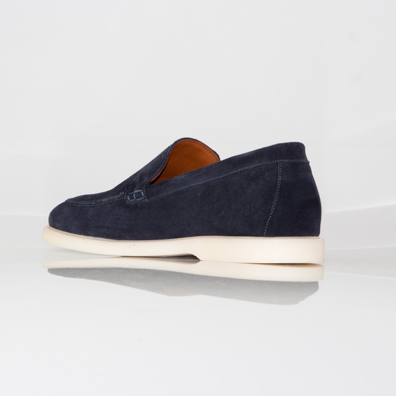 Marineblaue Positano Loafer +5cm