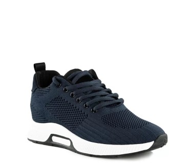 Sportschuhe mit einem integriertem Absatz für Männer | Blau +5.5cm | Mario Bertulli