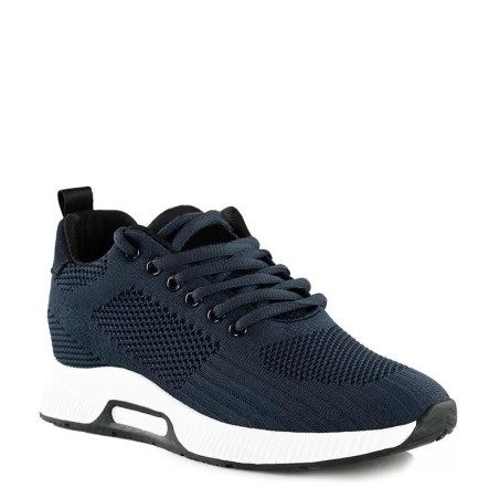 Sportschuhe mit einem integriertem Absatz für Männer | Blau +5.5cm | Mario Bertulli