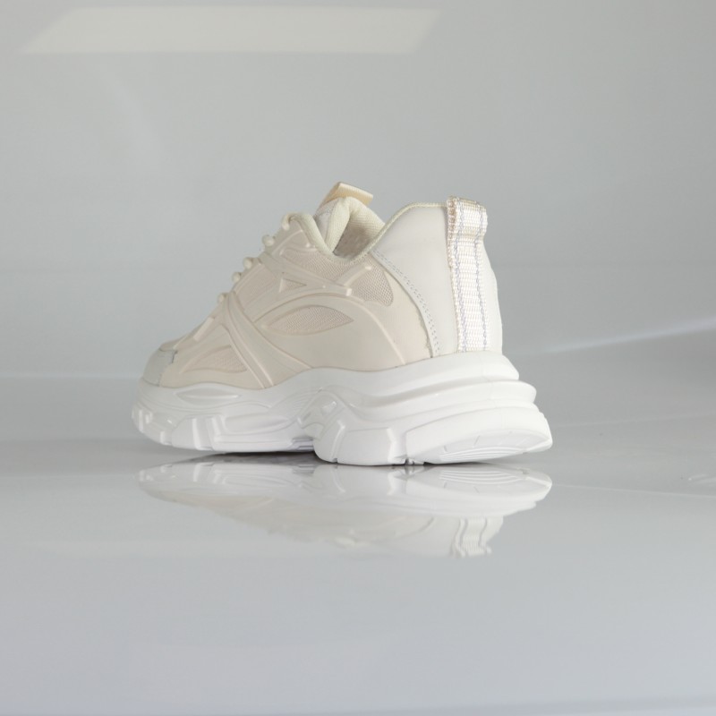 Sneaker mit Erhöhung Versilia Beige +7cm