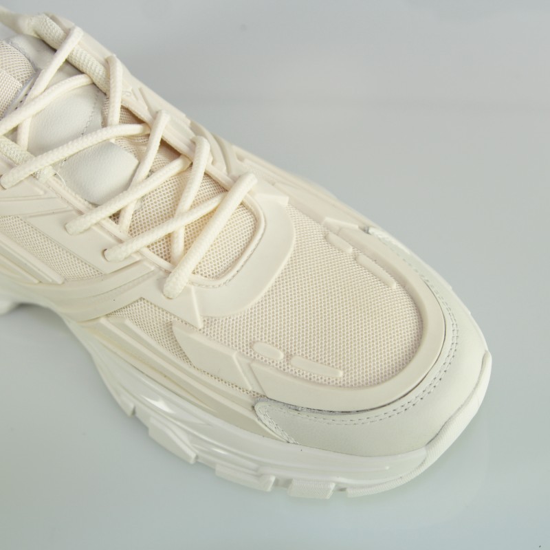 Sneaker mit Erhöhung Versilia Beige +7cm