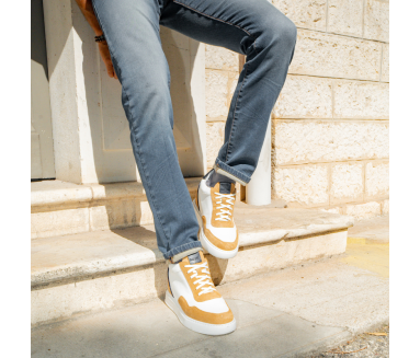 Sneaker mit Erhöhung Potenza beige +9cm