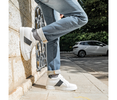 Vicenza Elevator Sneaker weiß +7 cm