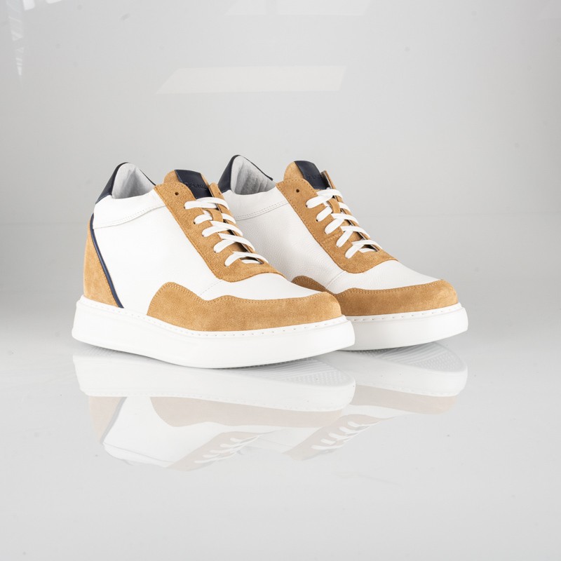 Sneaker mit Erhöhung Potenza beige +9cm