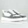 Assisi Elevator Sneaker weiß und grau +6 cm